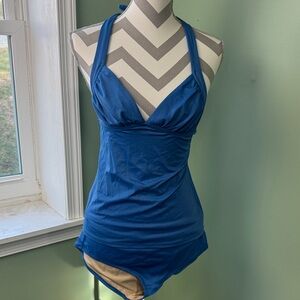 J. Crew Blue Halter 2 piece Swimsuit medium